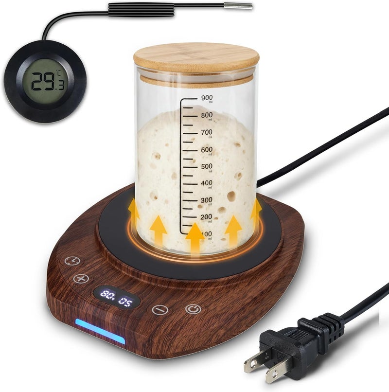 Everkeen Sourdough Starter Warmer，Precise Control of Every 1°F (70-120°F)，24-Hour Timer Intelligent Memory Heating Function Sourdough Starter Heater for Home Baking with Thermometer - Image 1